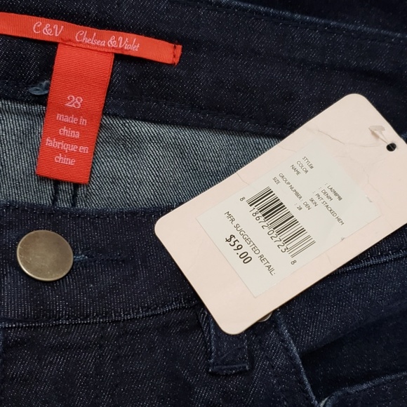 C&V Chelsea & Violet Stacked Hem Skinny Jeans - Picture 5 of 5